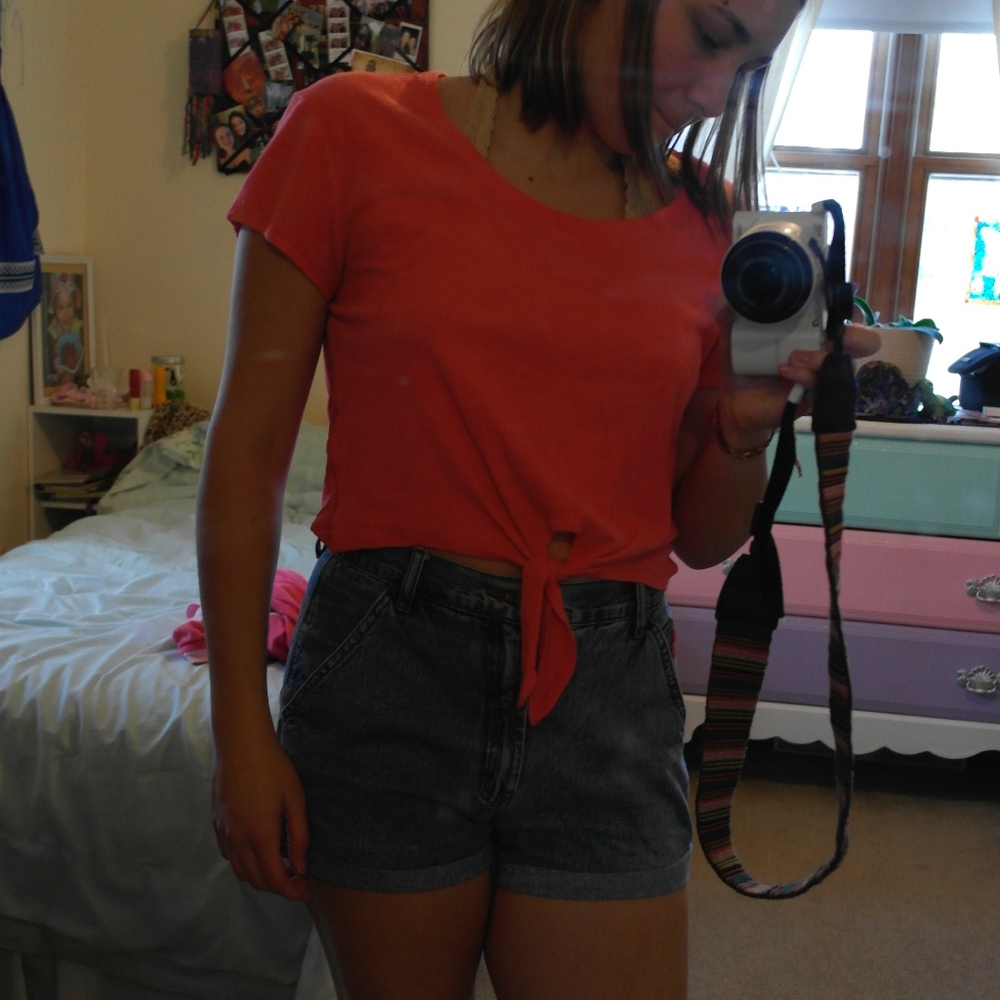 Peach Crop Top